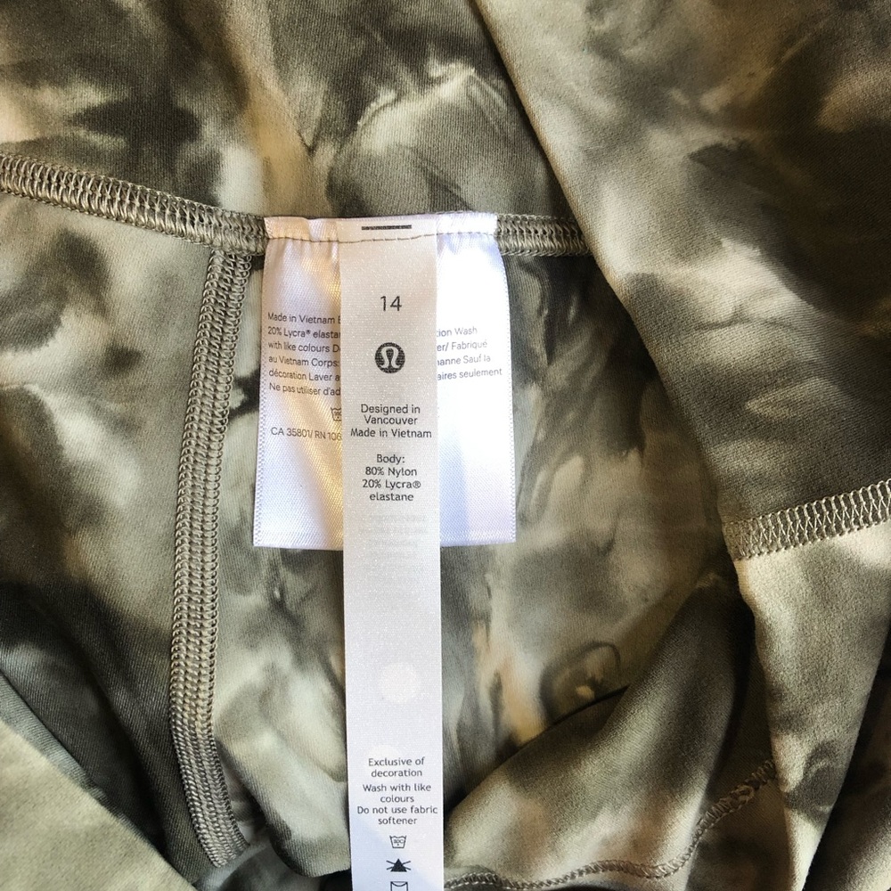 NWT Lululemon Align HR Pant 25” Sz 14 Diamond Dye Olive - Picture 4 of 4
